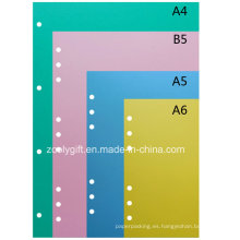 0.4 mm Divisores de archivo de PVC de color Divisores de tarjeta de PVC antideslumbrante